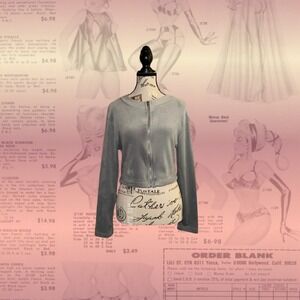 gray velour tracksuit jacket